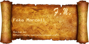 Feke Marcell névjegykártya